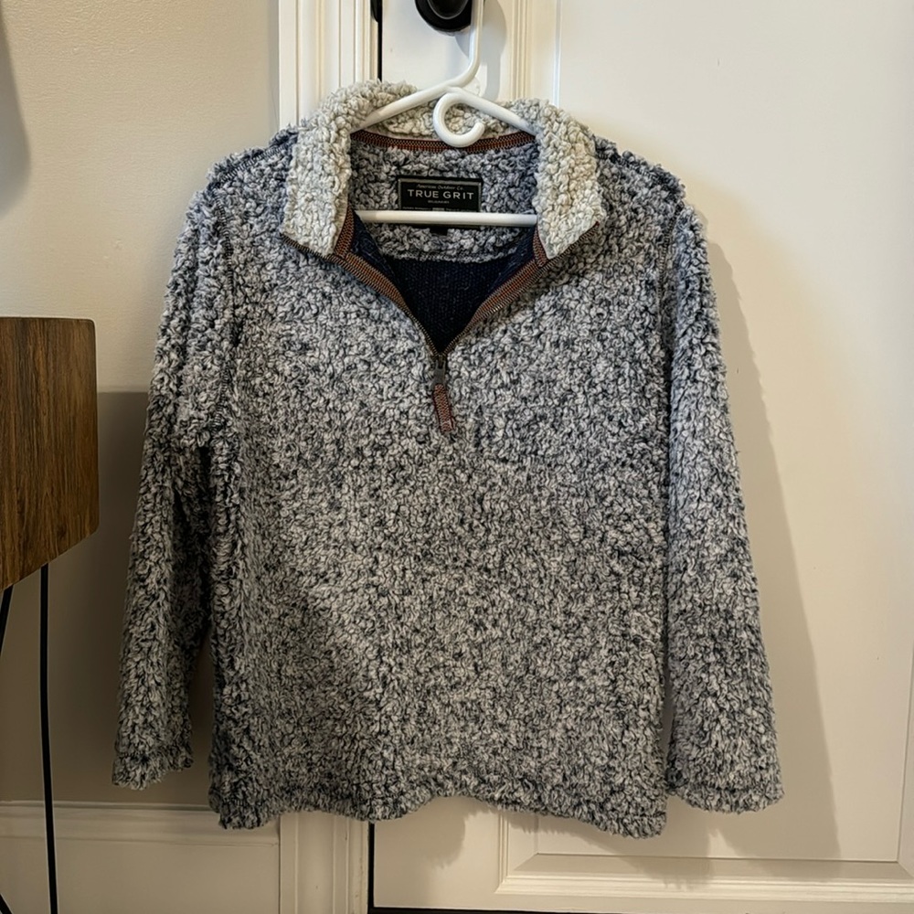 True Grit Juniors Sherpa Pullover. Youth frosty tip. Retails for $125.